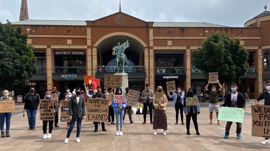 A-level students hold peaceful protest in Coventry city centre – Hello Cov
